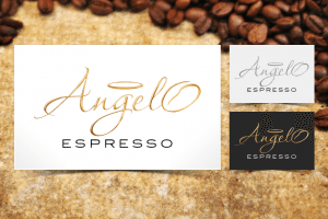 עיצוב לוגו לangelo espresso קפסולות קפה